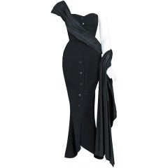 Vintage 1949 Christian Dior Haute-Couture Rare Molded Gown Ensemble