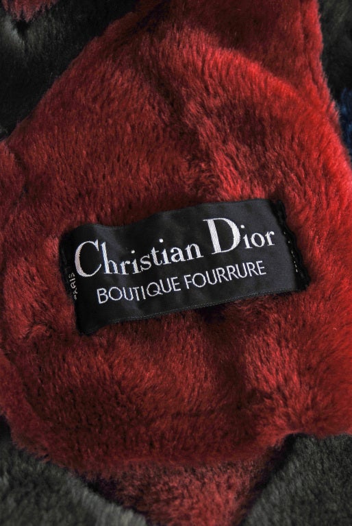1970's Christian Dior Colorful Suede & Shearling Patchwork Coat 3