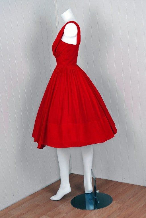 ruby red color dress