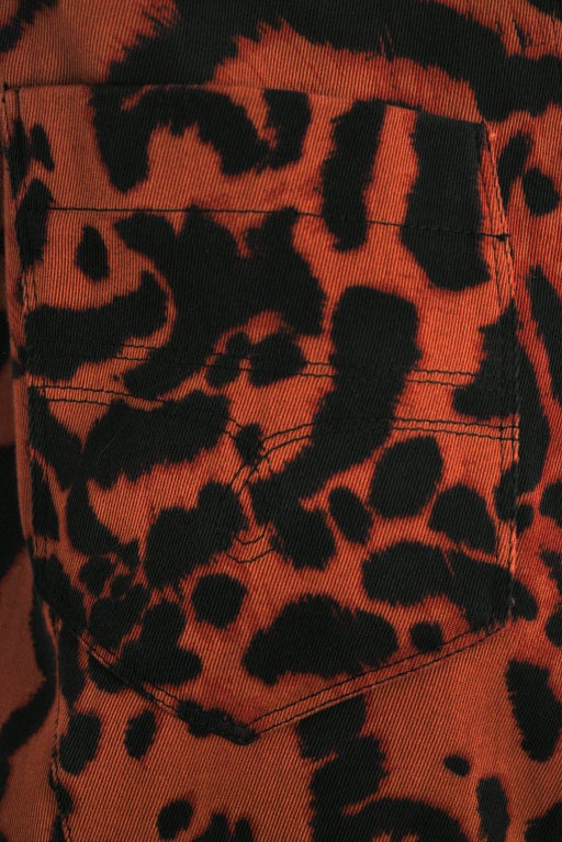 Women's 1990's Gianni Versace Leopard Print Skinny Jeans & Jacket Set