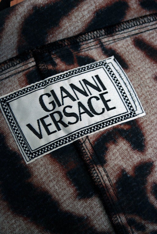 1990's Gianni Versace Leopard Print Skinny Jeans & Jacket Set 3