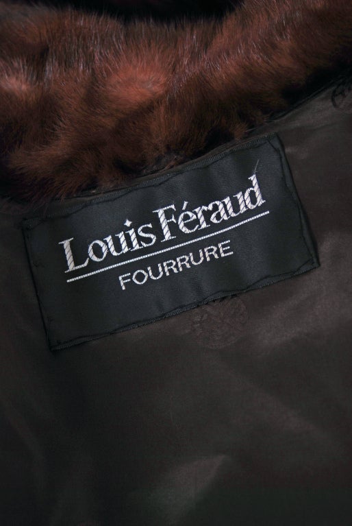 1990's Louis Feraud Luxurious Brown Mink Fur Full-Length Coat 3