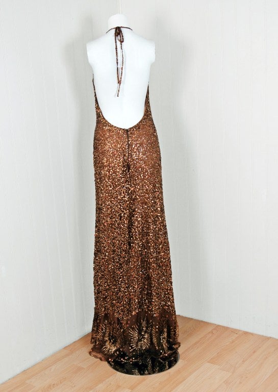 bronze metallic gown