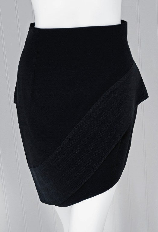 1990's Gianni Versace Couture Asymmetric Tuxedo Mini-Skirt Suit 3