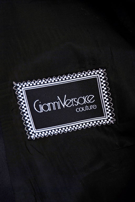 1990's Gianni Versace Couture Asymmetric Tuxedo Mini-Skirt Suit 5