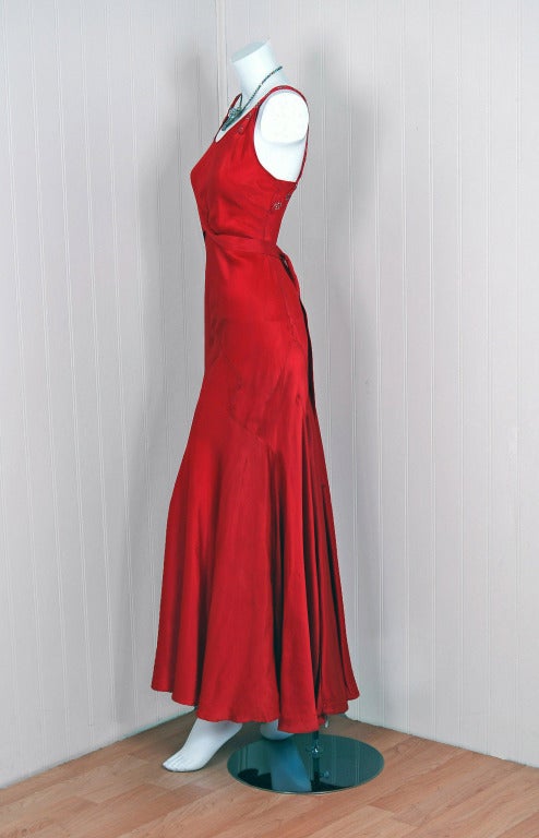 1930s red dress