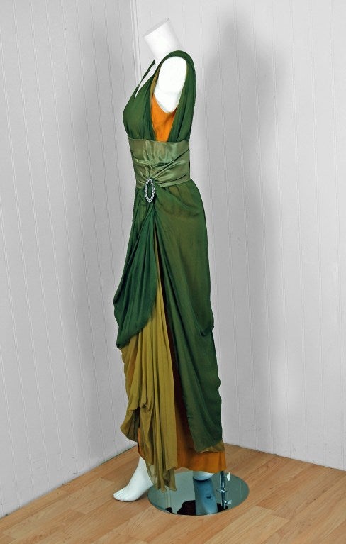 green edwardian dress