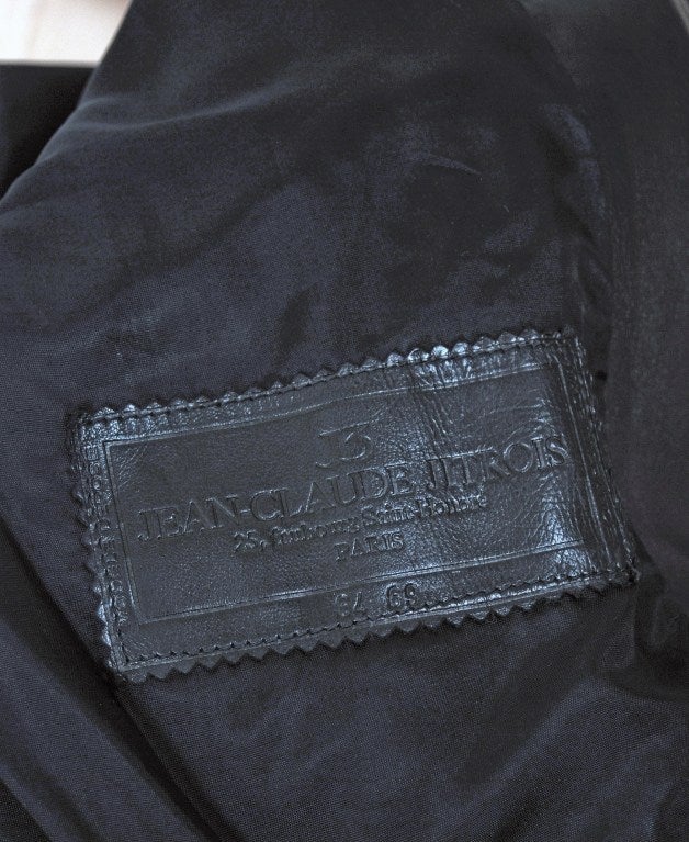 Women's 1990's Jean-Claude Jitrois Rare Black Leather Motorcycle Jacket