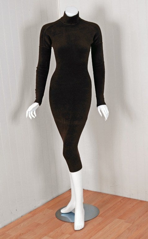 In the 1980's when most of the fashion world was embracing sharp shouldered power dressing and baggy androgyny, Alaïa introduced the world to the 'body' and to his own skin tight dresses. Truly a showcase for the perfect human form, his 
