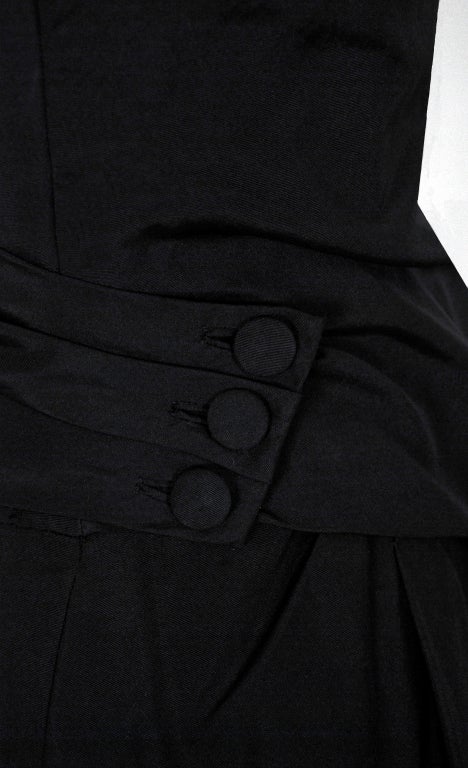 Women's 1951 Christian Dior Haute-Couture Iconic Asymmetric Silk Dress