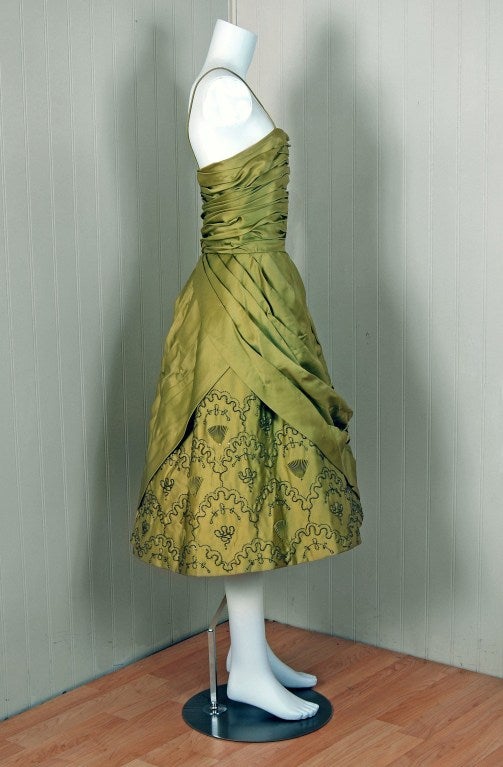 chartreuse green dress