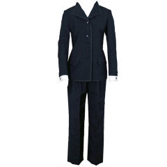 1967 Yves Saint Laurent Le Smoking Tuxedo Black Pants Jacket Suit Ensemble 3