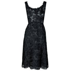 1961 Christian Dior Haute-Couture Soutache Cocktail Dress Set