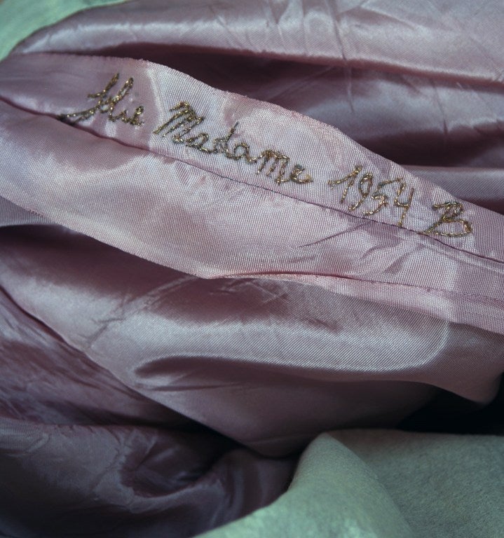 1954 Pierre Balmain Couture Beaded Satin Gown 2