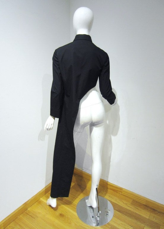 1990's Yohji Yamamoto Black Asymmetric Avant-Garde Jacket 1