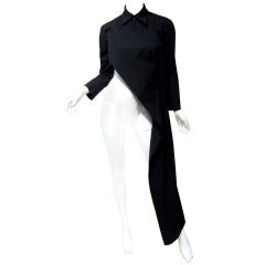 1990's Yohji Yamamoto Black Asymmetric Avant-Garde Jacket