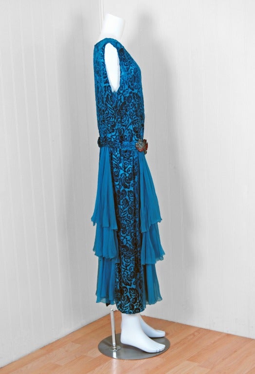 royal blue flapper dress