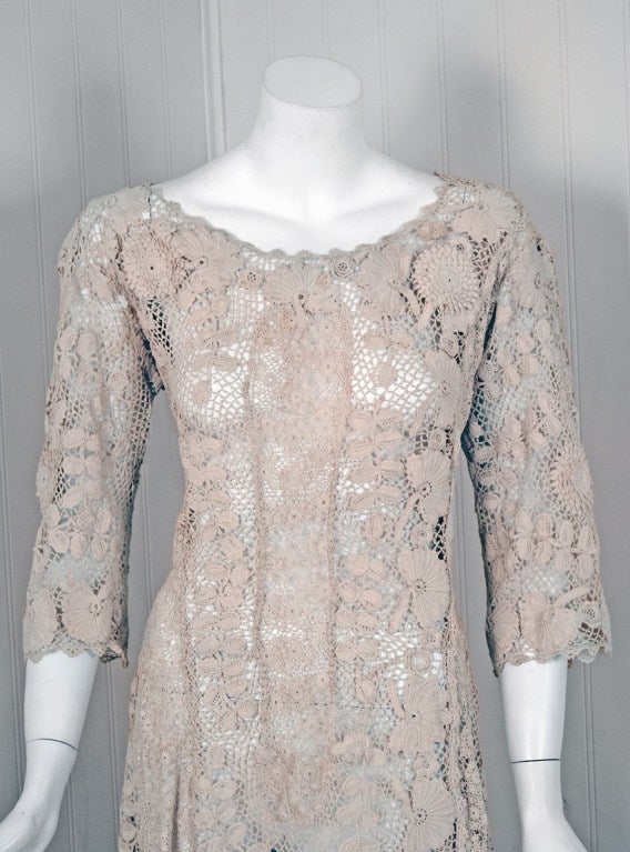 irish crochet lace dress