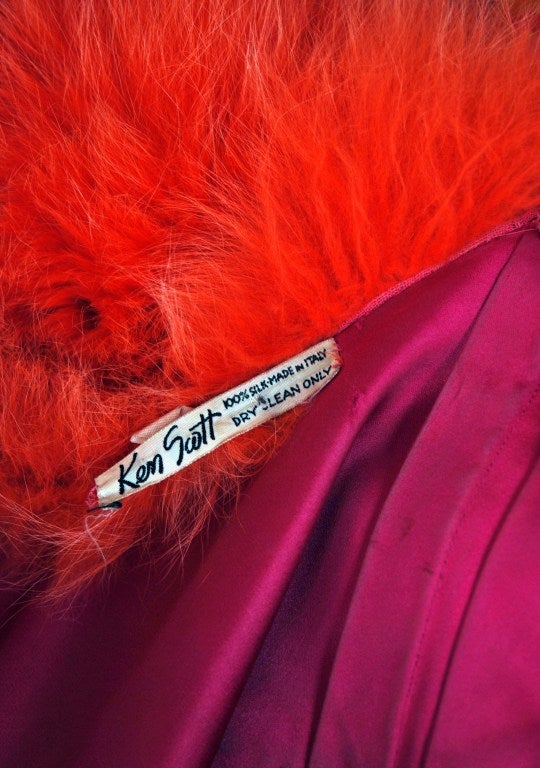 1960's Ken Scott Psychedelic Print Silk-Jersey Maxi Dress & Coat 1