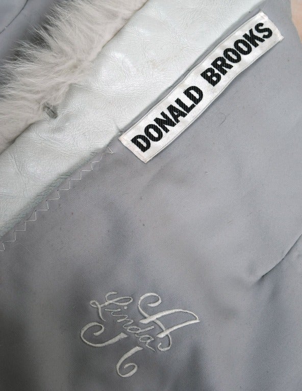 1970's Donald Brooks Arctic-Fox Fur Leather Cropped Coat Jacket 1
