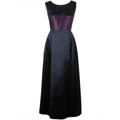 1960
s Pierre Balmain Haute-Couture Silk Satin Back Cut-Out Evening Gown