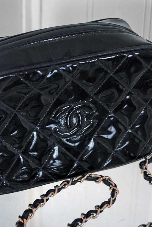 Chanel is known to be one of the most luxurious and decadent fashion houses in the world. This breathtaking black leather and satin purse is a perfect example of why this couture brand has stood the test of time. 

 Age: 1990-1991
 Materials: