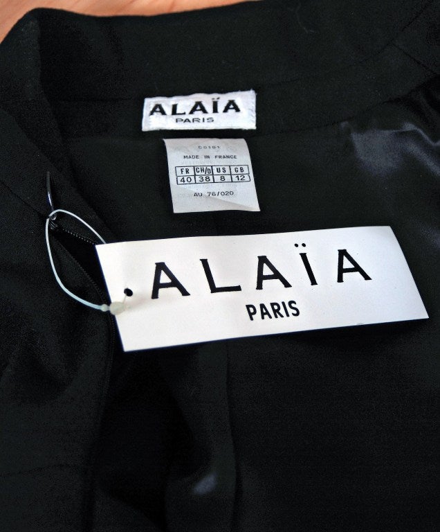1990's Azzadine Alaia Black Hourglass Jacket & High-Waisted Skirt Suit 1