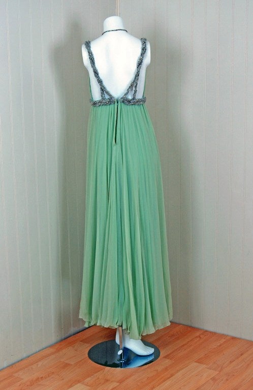 seafoam green gown