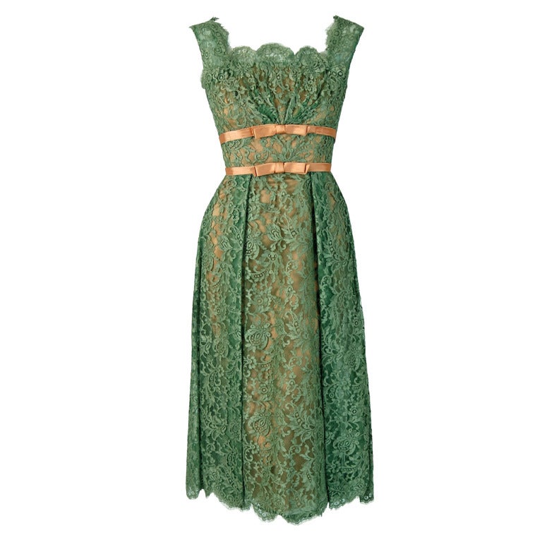 sage green cocktail dress