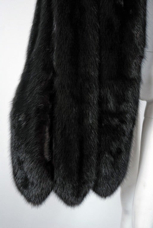 black mink scarf