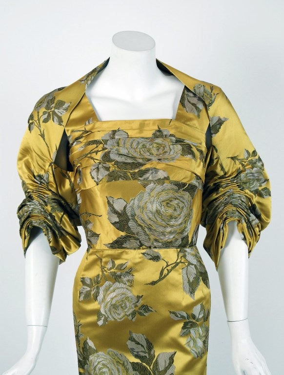 Breathtaking 1950's cocktail dress & bolero jacket ensemble by the highly adored label 