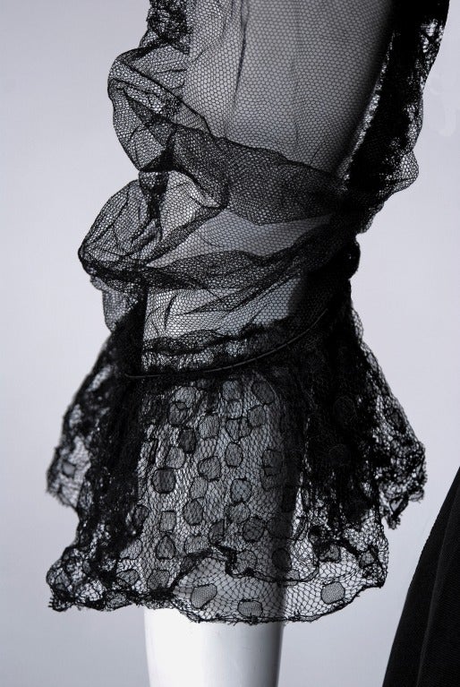 1954 Christian Dior Original Strapless Black Silk Cocktail Wiggle Dress ...