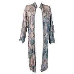 1920's Austrian Couture Metallic Deco Handmade Crochet Knit Flapper Jacket Coat 11