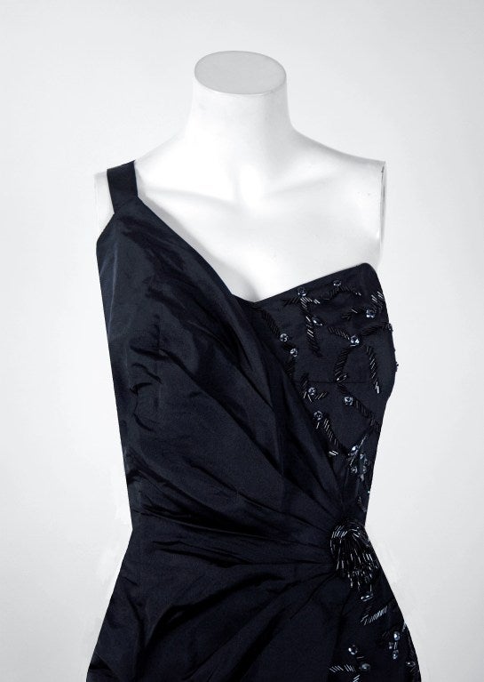 Breathtaking 1952 Italian haute-couture cocktail dress from the highly exclusive 