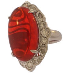 Mexican Fire Opal Ring For Sale at 1stDibs