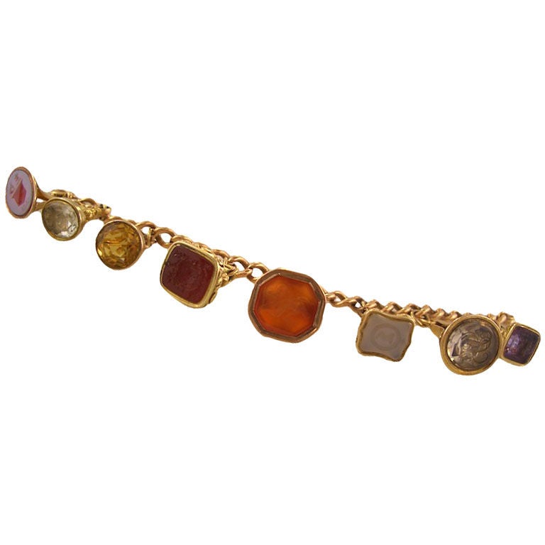 Seal Fob Charm Bracelet For Sale