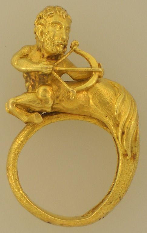 Tiffany & Co. French 18K Gold Sagittarius Ring