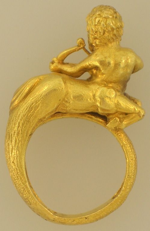 Women's Tiffany France 18K Gold Sagittarius Ring