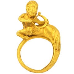 Tiffany France 18K Gold Sagittarius Ring