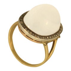 Edwardian Moonstone & Diamond Ring