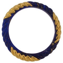 Van CLEEF & ARPELS Lapis and Gold Bangle