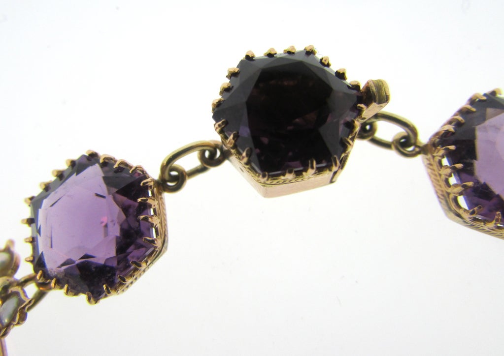 Women's Victorian Amethyst Necklace For Sale