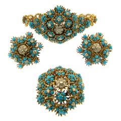 1960's Turquoise and Diamond Suite