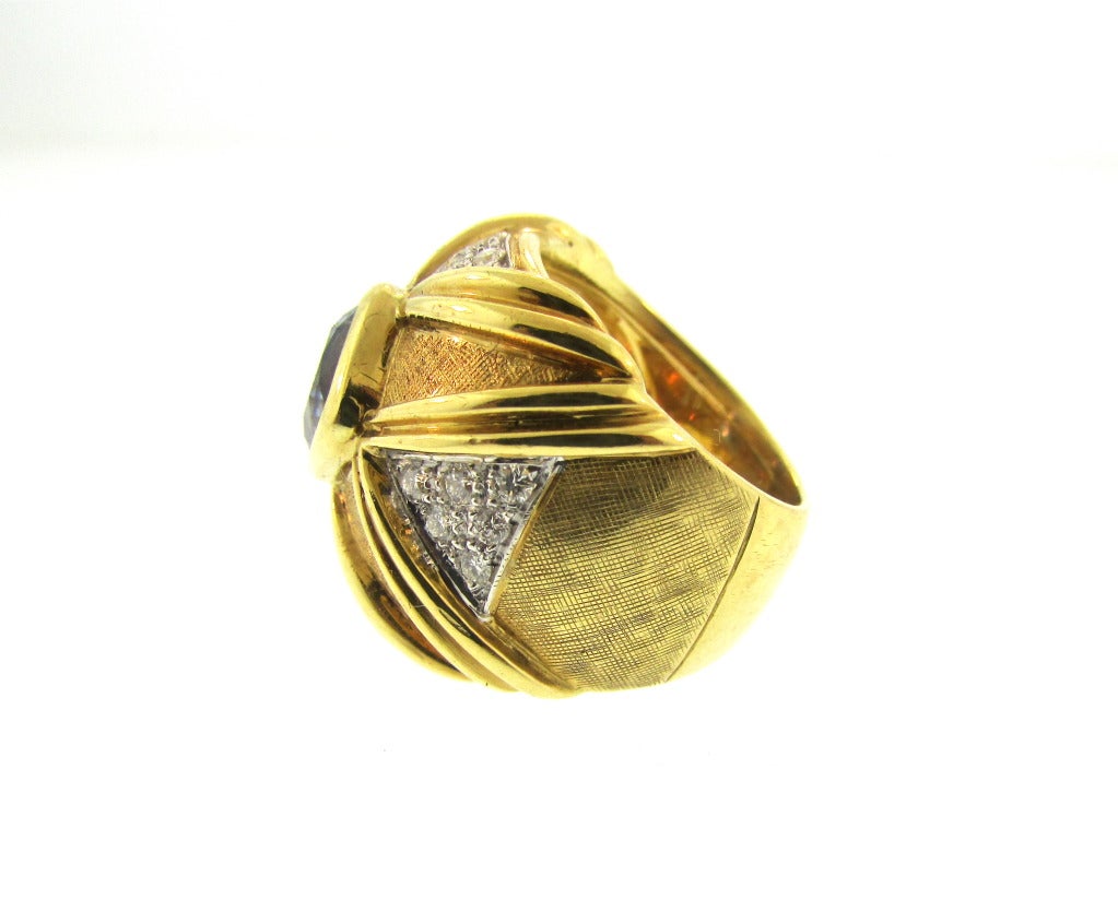 Ruven Perelman Sapphire and Diamond Ring
