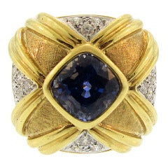 Ruven Perelman Sapphire and Diamond Ring