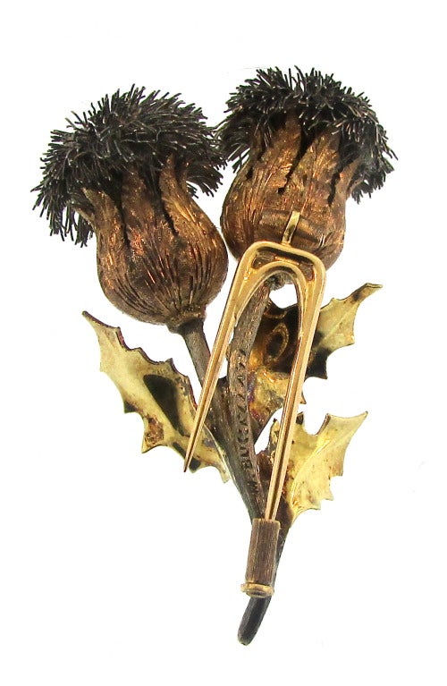 1960s Buccellati Thistle Brooch
Silver and 18K Gold
Italian
Circa 1960