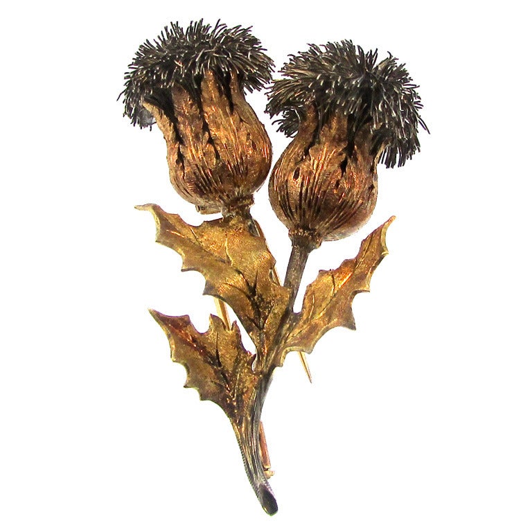 1960s Buccellati Thistle Brooch