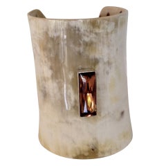 Striking Large African Horn Cuff