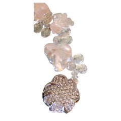Keshi Pearl and Topaz Necklace
