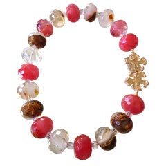 Cherry Quartz Rock Crystal Necklace